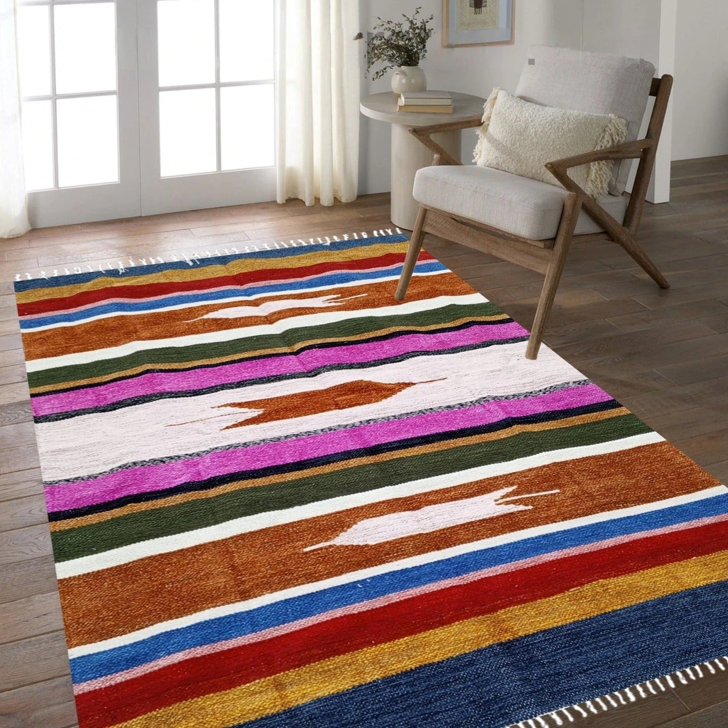 Bohemian Kilim - Multicolor (1) 4 ft' x 6 ft'