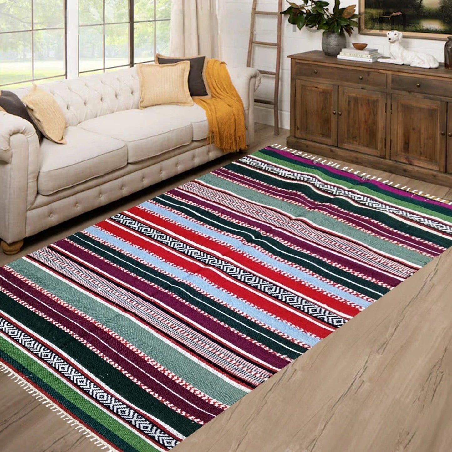 Horizontal Cotton Rug - Prismatic 3 (3ft x6ft)