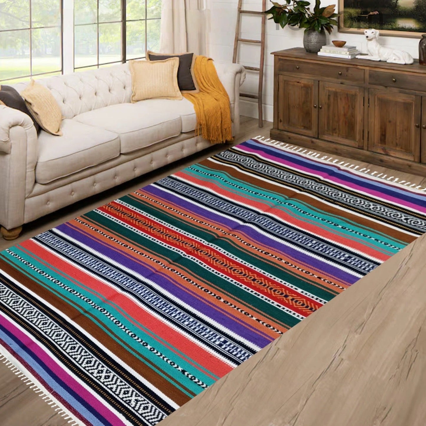 Horizontal Cotton Rug - Prismatic 2 (3ft x6ft)