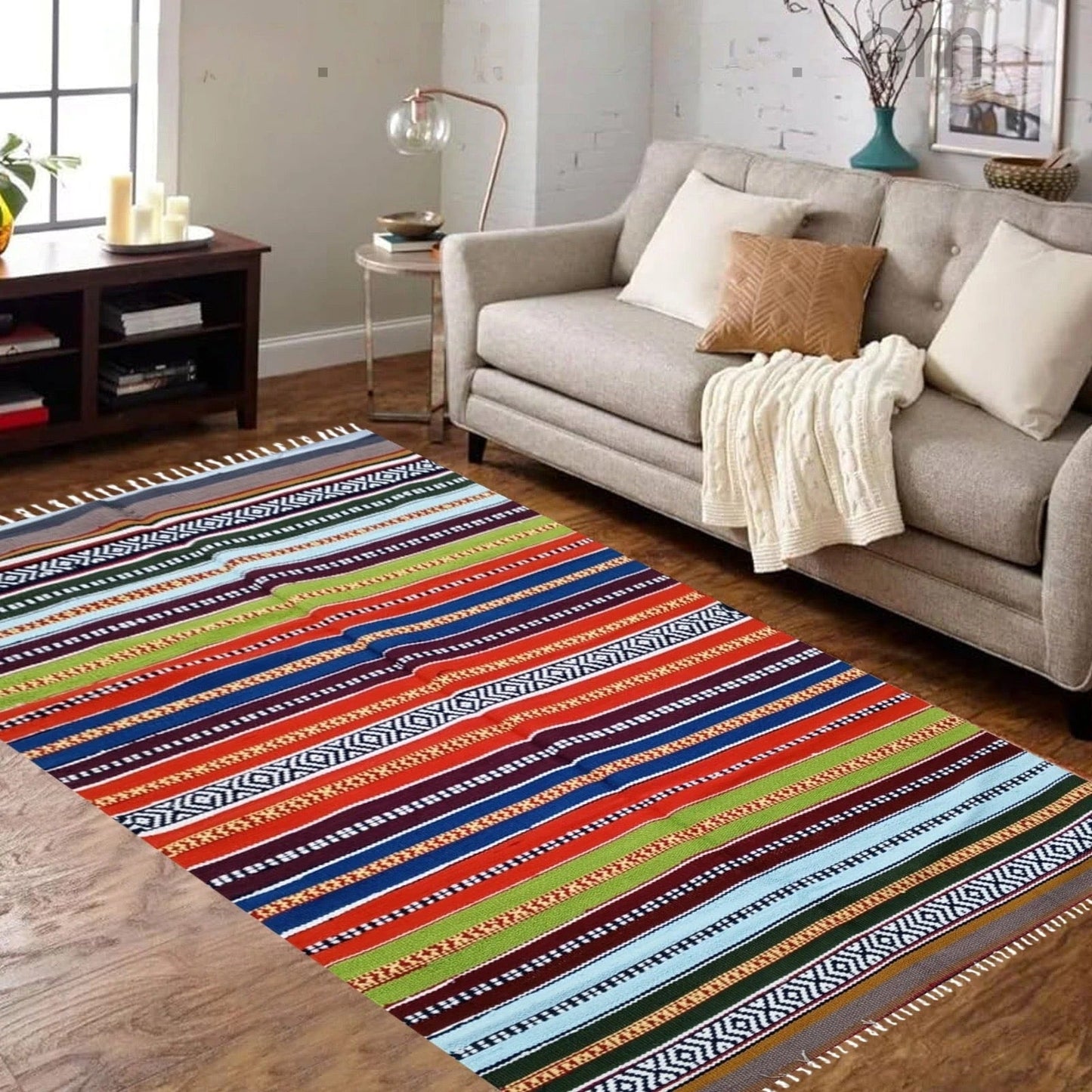 Horizontal Cotton Rug - Prismatic 6 (3ft x6ft)