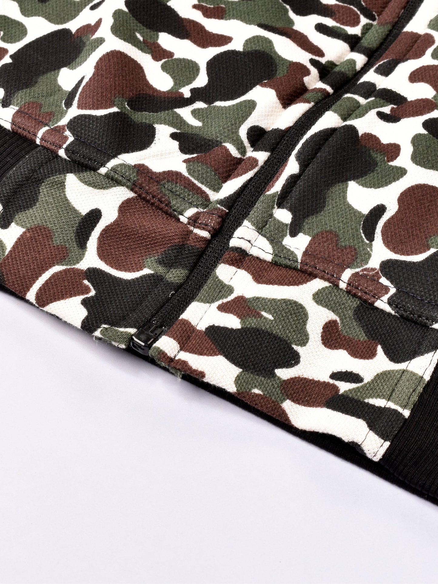 Louis Vicaci Fur Zipper Bomber Jacket For Men-Camouflage-RT1494