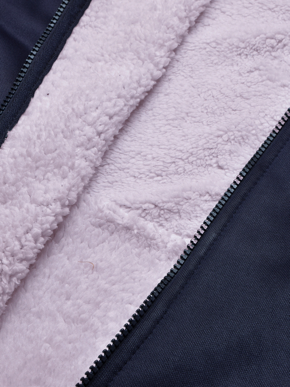 Louis Vicaci Zipper Fur Bomber Jacket For Men-Navy-BR1034