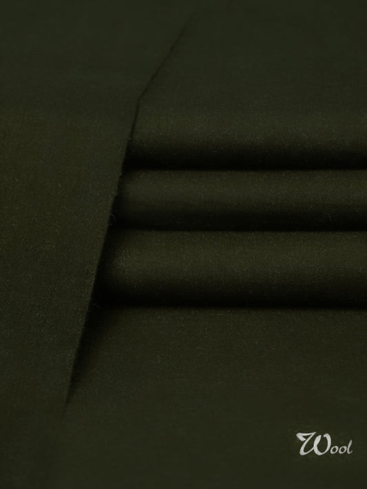 Swat Wool Unstitched Fabric For Winter-Forest Green-RT1012
