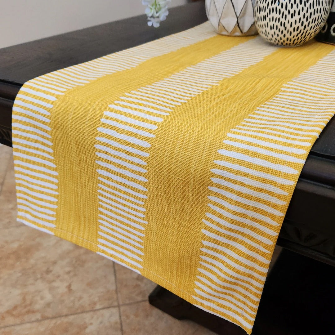 Gold Wheat Pattern Table Runner