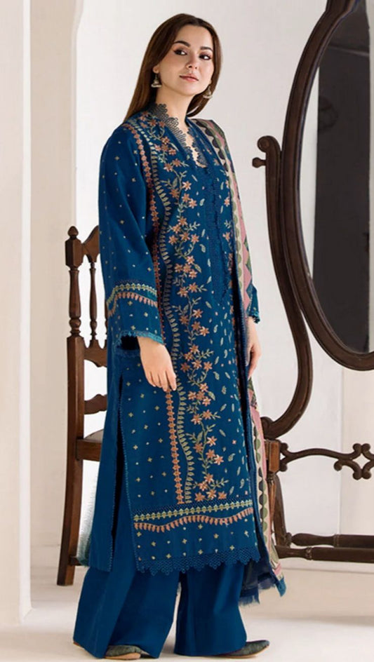Sobia nazir 3-Piece Suit Hit code Available on  Dhanak with silky wool  shawl