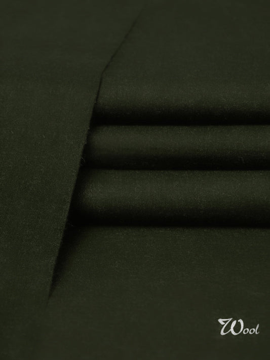 Swat Wool Unstitched Fabric For Winter-Dark Olive Green-RT1009
